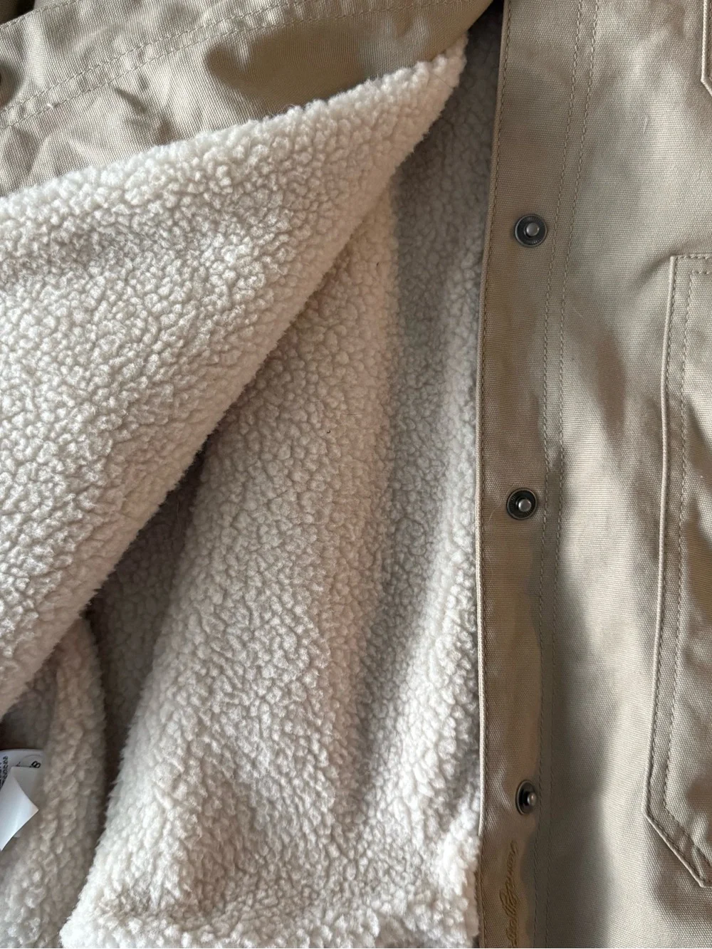 Eddie Bauer Tan Field Jacket with Patch Pockets